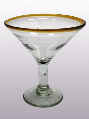 Amber Rim Glassware / Amber Rim 10 oz Martini Glasses (set of 6) / This wonderful set of martini glasses will bring a classic, mexican touch to your parties.